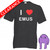 I Love Emus - Large Black T Shirt (Clearance)