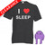 I Love Sleep - Large Black T Shirt  (Clearance)