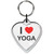 I Love Yoga Small Heart Shaped Key Ring