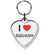 I Love Squash Small Heart Shaped Key Ring