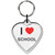 I Love School Small Heart Shaped Key Ring