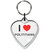 I Love Polititians Small Heart Shaped Key Ring