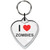 I Love Zombies Small Heart Shaped Key Ring I Love Zombies Small Heart Shaped Key Ring