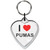I Love Pumas Small Heart Shaped Key Ring