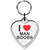 I Love Man Boobs Small Heart Shaped Key Ring