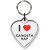 I love Gangsta Rap Small Heart Shaped Key Ring