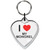 I Love My Mongrel Small Heart Shaped Key Ring I Love My Mongrel Small Heart Shaped Key Ring
