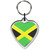 Jamaica Flag Small Heart Shaped Key Ring Jamaica Flag Small Heart Shaped Key Ring