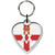 Northern Ireland Flag Small Heart Shaped Key Ring