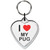 I Love My Pug Small Heart Shaped Key Ring