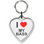 I Love My Bass Small Heart Shaped Key Ring I Love My Bass Small Heart Shaped Key Ring