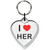 I love Her Small Heart Shaped Key Ring I love Her Small Heart Shaped Key Ring