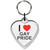 I Love Gay Pride Small Heart Shaped Key Ring
