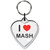 I Love Mash Small Heart Shaped Key Ring