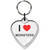 I Love Monsters Small Heart Shaped Key Ring