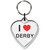 I Love Derby Small Heart Shaped Key Ring I Love Derby Small Heart Shaped Key Ring