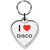 I Love Disco Small Heart Shaped Key Ring I Love Disco Small Heart Shaped Key Ring