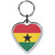 Ghana Flag Small Heart Shaped Key Ring Ghana Flag Small Heart Shaped Key Ring
