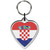 Croatia Flag Small Heart Shaped Key Ring Croatia Flag Small Heart Shaped Key Ring
