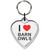 I Love Barn Owls Small Heart Shaped Key Ring I Love Barn Owls Small Heart Shaped Key Ring