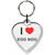 I Love Egg Nog Small Heart Shaped Key Ring I Love Egg Nog Small Heart Shaped Key Ring