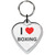 I Love Boxing Small Heart Shaped Key Ring I Love Boxing Small Heart Shaped Key Ring