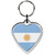 Argentina Flag Small Heart Shaped Key Ring Argentina Flag Small Heart Shaped Key Ring