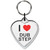 I Love Dub Step Small Heart Shaped Key Ring I Love Dub Step Small Heart Shaped Key Ring