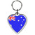 Australia Flag Small Heart Shaped Key Ring