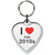 I Love The 2010's Small Heart Shaped Key Ring I Love The 2010's Small Heart Shaped Key Ring