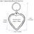 I Love Ice Hockey Small Heart Shaped Key Ring