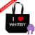 I Love Whitby - Black Cotton Shopping Bag (Clearance)