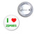 I Love Zombies - Button Badge