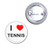 I Love Tennis - Button Badge