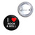I Love Rock and Roll - Button Badge