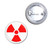 Red Nuclear Symbol - Button Badge Red Nuclear Symbol - Button Badge