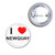I Love Newquay - Button Badge I Love Newquay - Button Badge