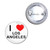 I Love Los Angeles - Button Badge