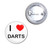 I Love Darts - Button Badge