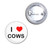 I Love Cows - Button Badge