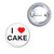 I Love Cake - Button Badge