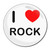 I Love Rock - Round Compact Mirror