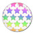 Rainbow Star Pattern - Round Compact Mirror