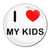 I Love My Kids - Round Compact Mirror