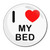 I Love My Bed - Round Compact Mirror
