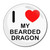 I Love My Bearded Dragon - Round Compact Mirror