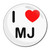 I Love MJ - Round Compact Mirror I Love MJ - Round Compact Mirror
