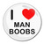 I Love Man Boobs - Round Compact Mirror