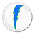 Lightning Bolt Blue - Round Compact Mirror Lightning Bolt Blue - Round Compact Mirror