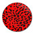 Red Leopard Print - Round Compact Mirror Red Leopard Print - Round Compact Mirror
